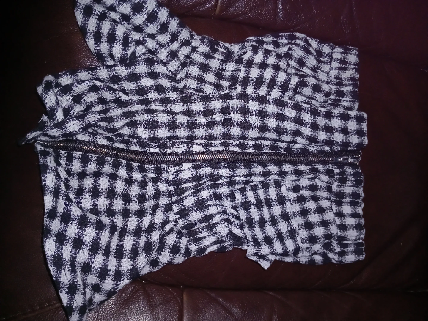 Black and White Gingham Romper - photo 2