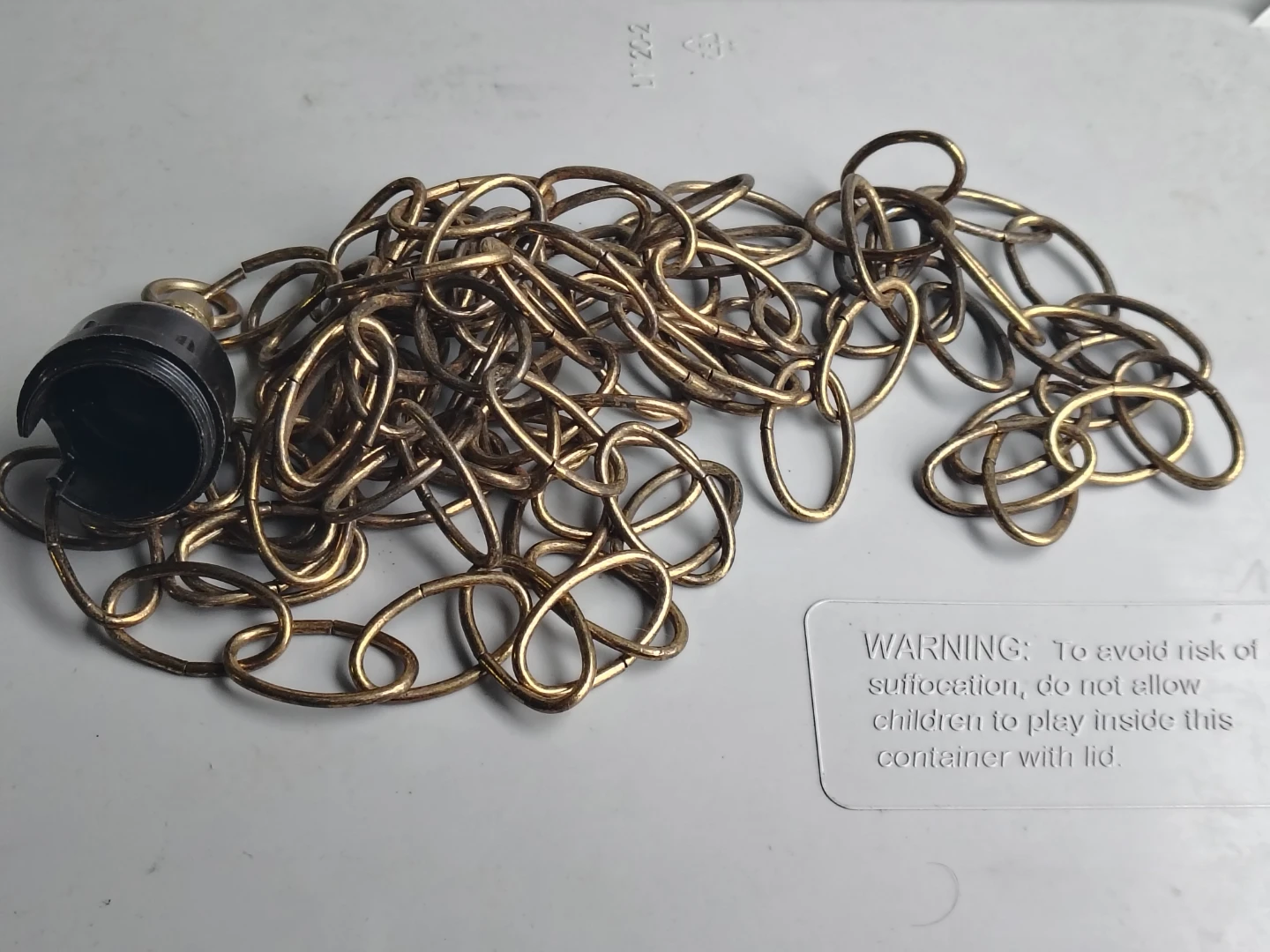 Brass Chain with Black End Cap