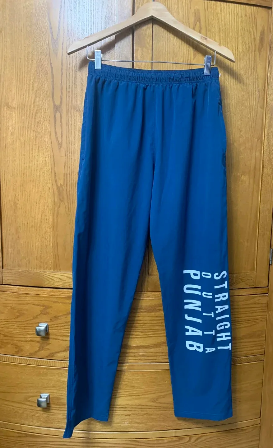 Blue Straight Outta Punjab Track Pants