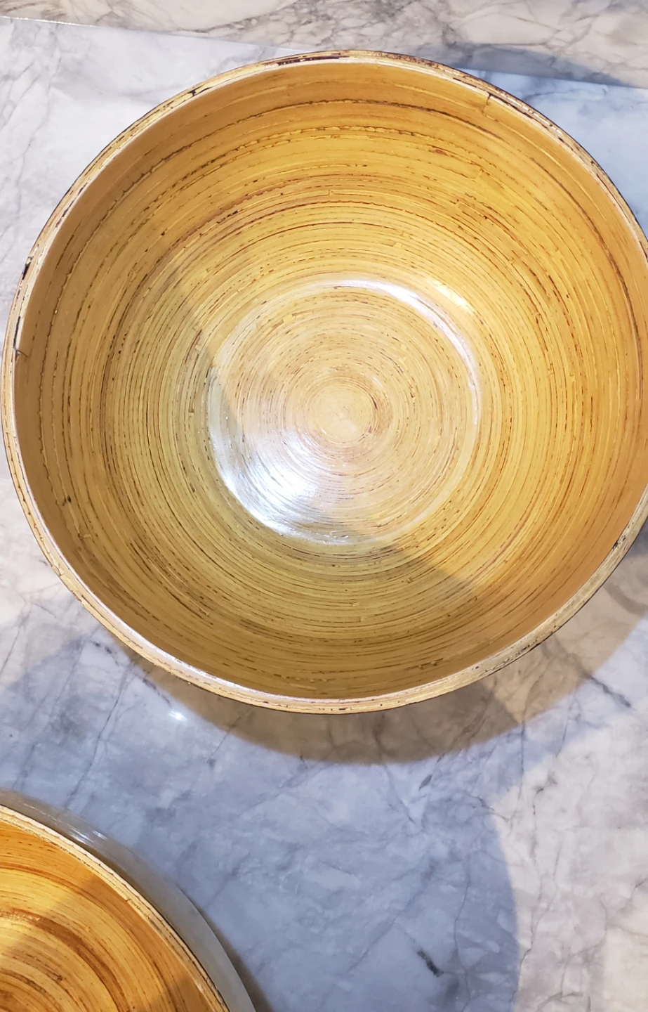 Two Gold Shellac-Bamboo Nested Bowls - photo 3