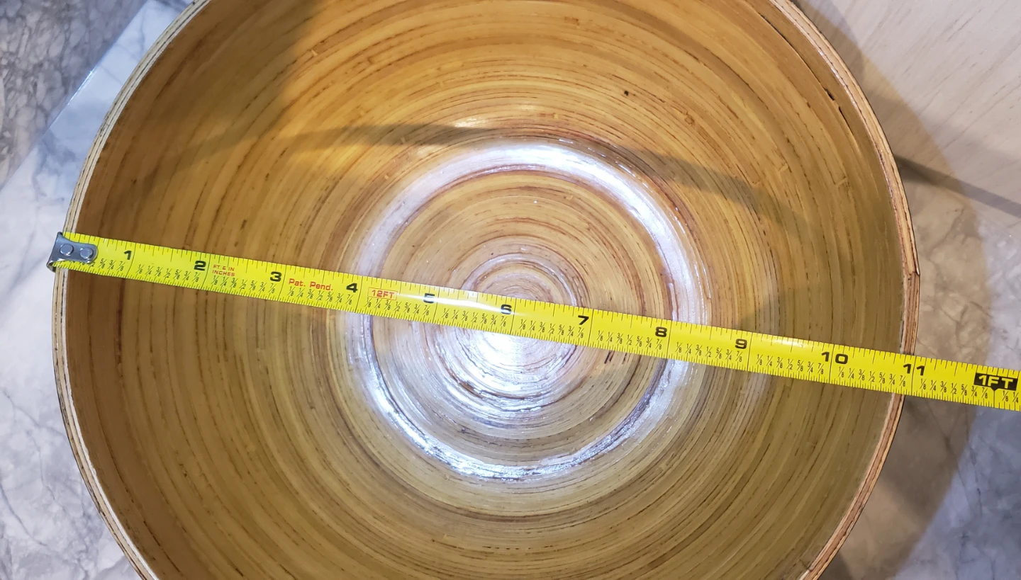 Two Gold Shellac-Bamboo Nested Bowls - photo 5