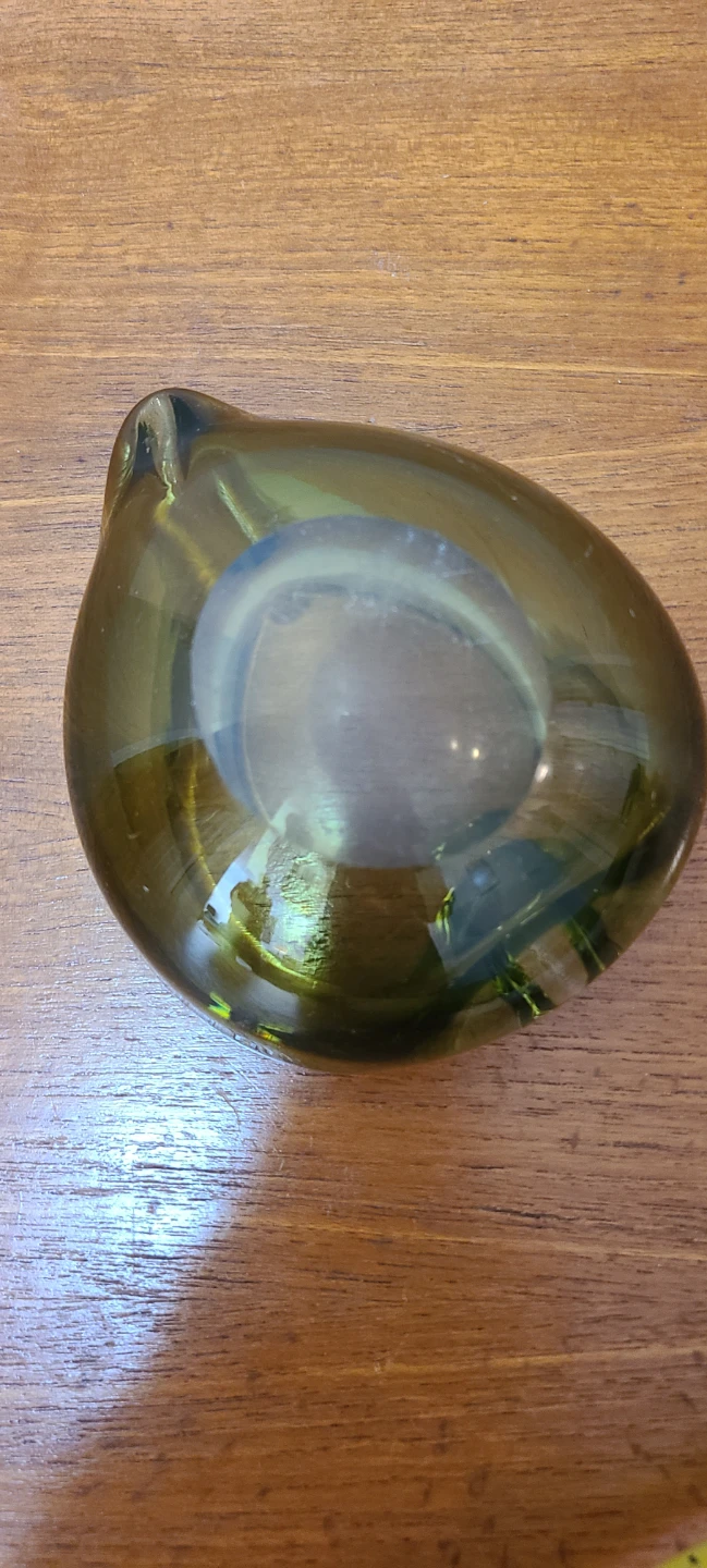 Vintage Vibrant Green Glass Ashtray Dish - photo 4