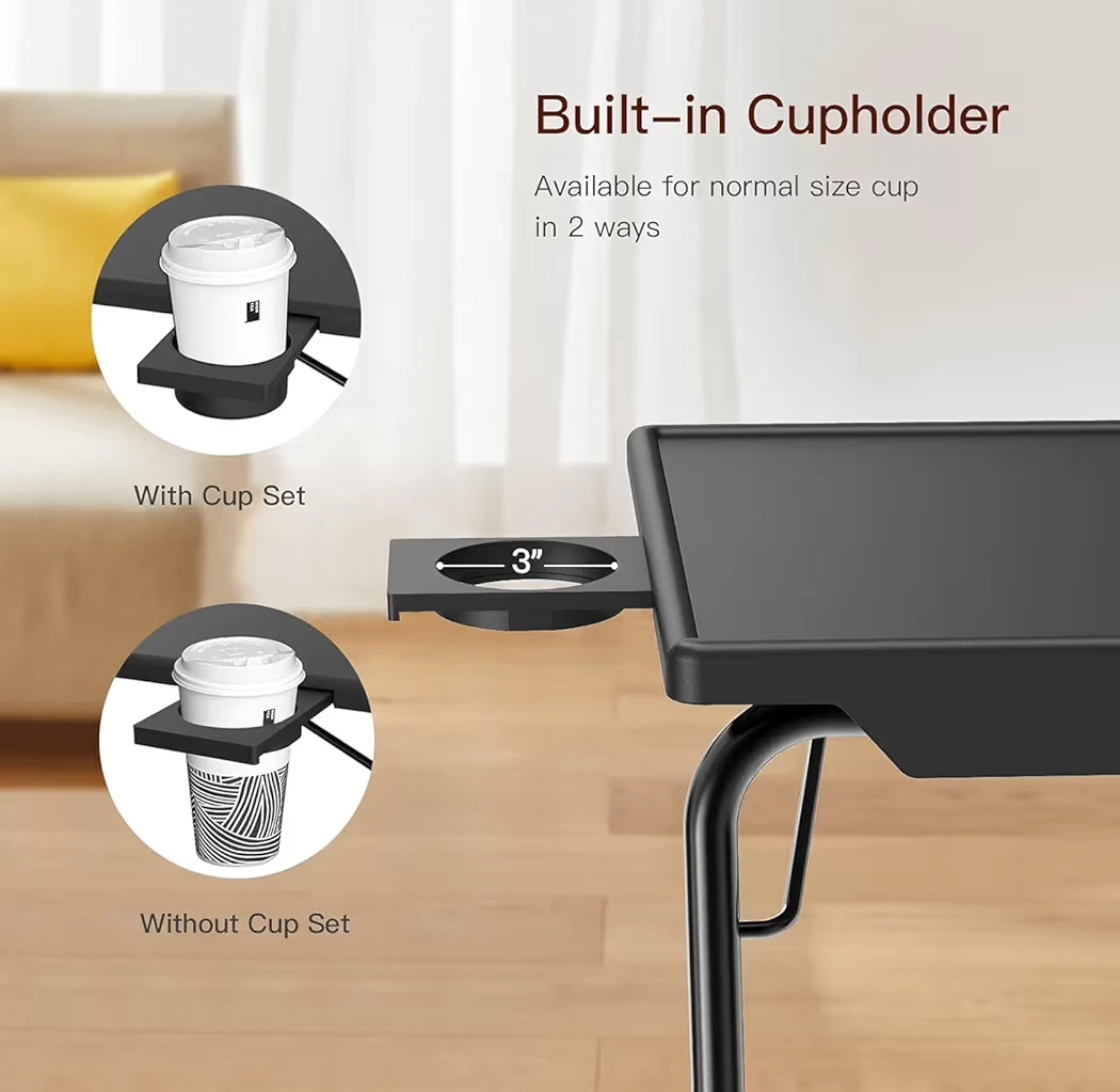 Adjustable Tray Table with Cup Holder - photo 3