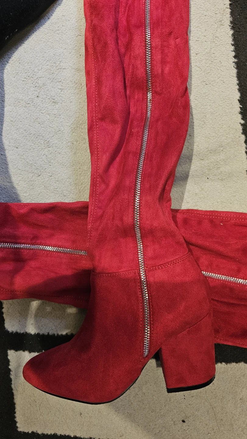 Red Nevaeh Over-the-Knee Boots - photo 3