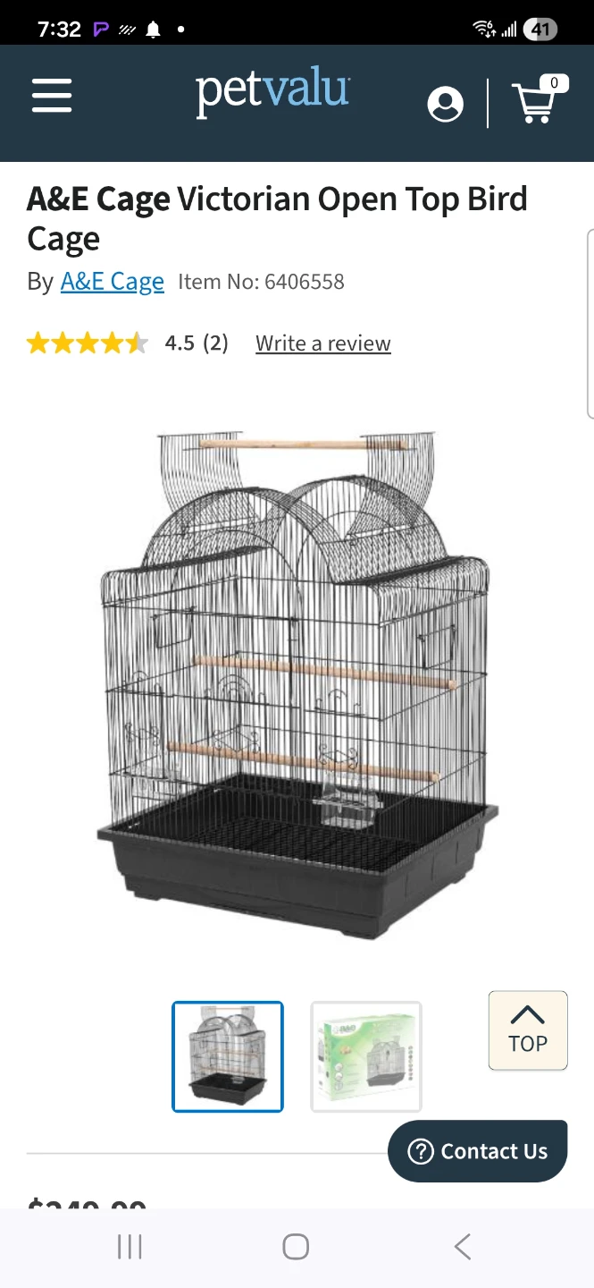 A&E Cage Victorian Open Top Bird Cage