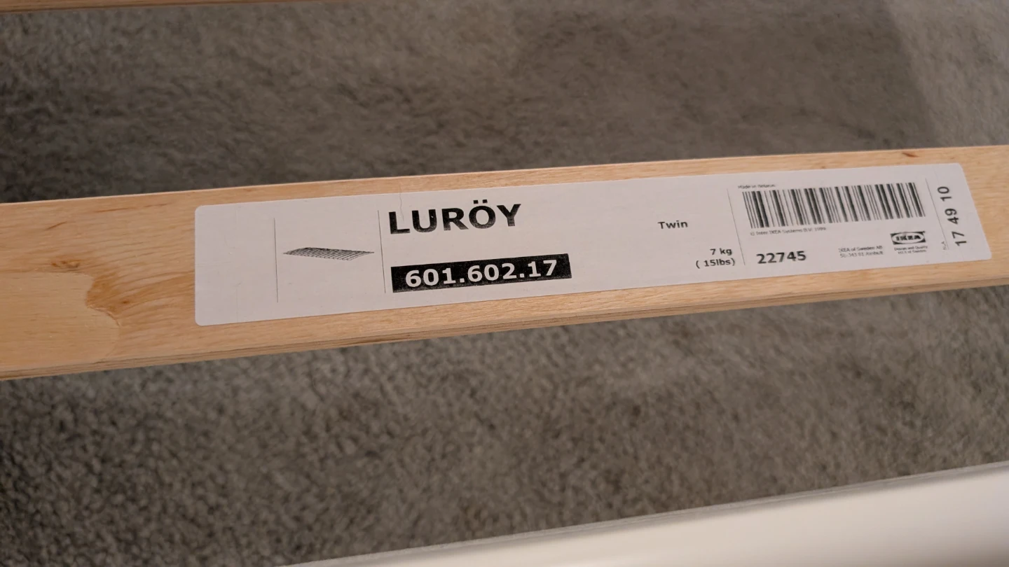 IKEA NESTTUN Twin Bed Frame with LURÖY Slatted Bed Base - photo 3