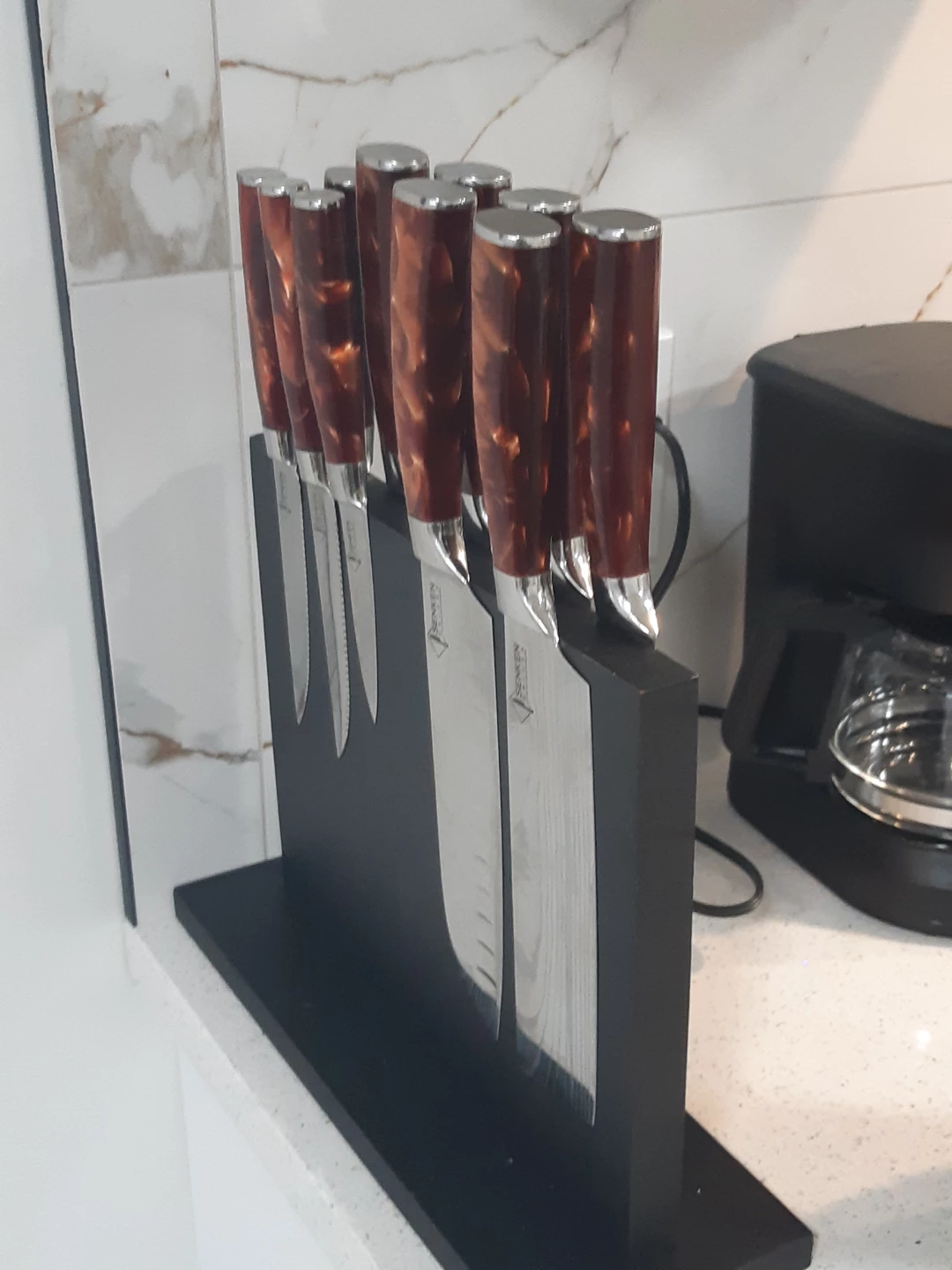 Senken  full kitchen and steak Knife Set on Magnetic Block