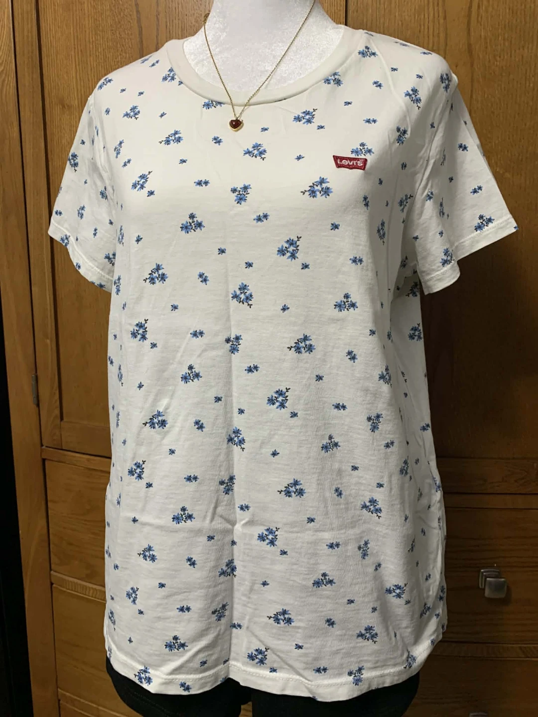 Levi's Women's White Floral Print T-Shirt Size L - photo 2