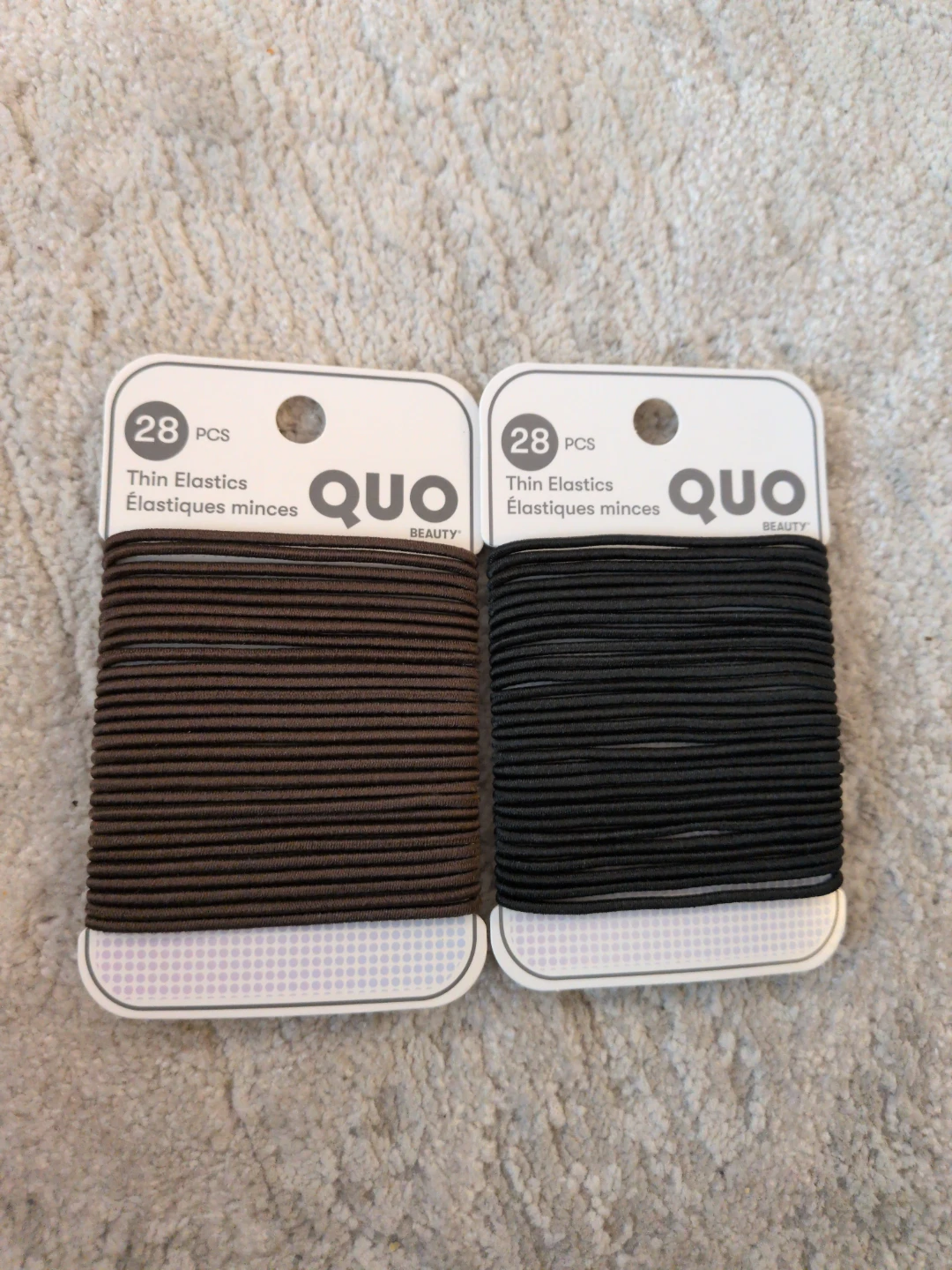 Quo Beauty 56pk Thin Elastics (Brown & Black)