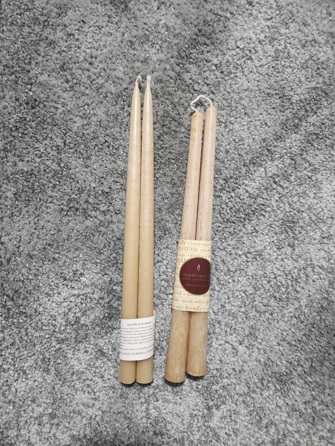 Honey Candle Taper Candles (Set of 4)