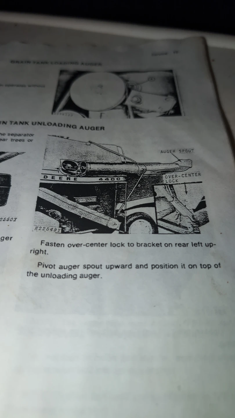John Deere 4400 Unloading Auger Manual Page