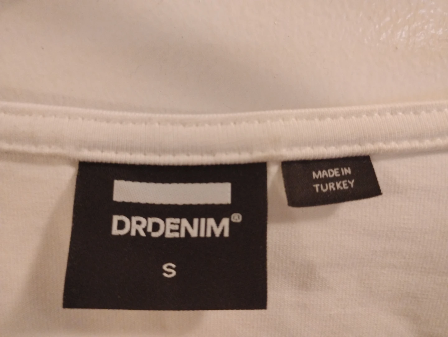 DRDENIM cream long sleeve crop top size S