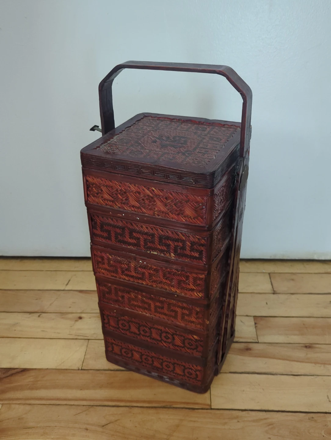 Chinese bamboo basket lunch box