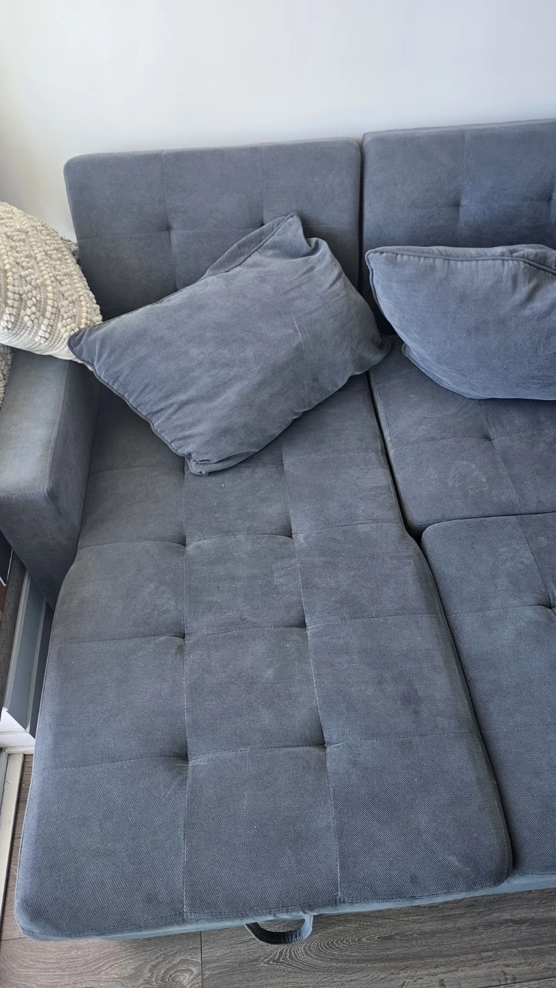 Grey Sectional Sofa Bed with Storage - photo 3