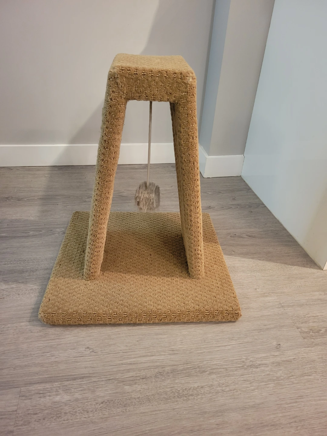 Carpeted Cat Scratching Post with Toy - photo 3
