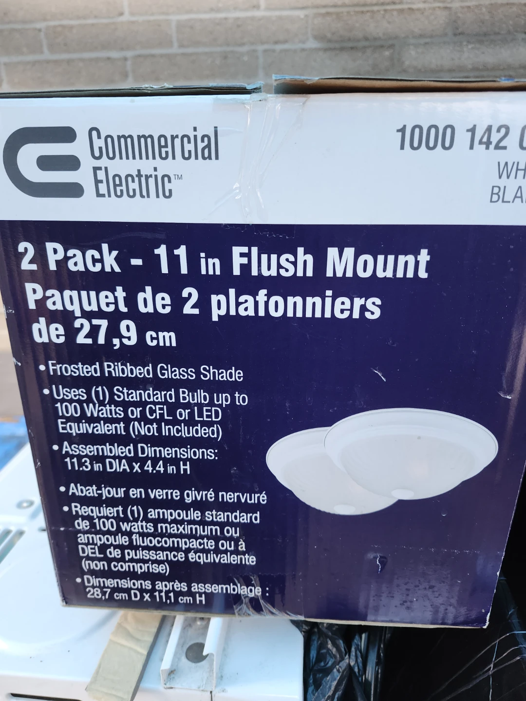 NEW Commercial Electric 2 Pack 11 in Flush Mount Lights