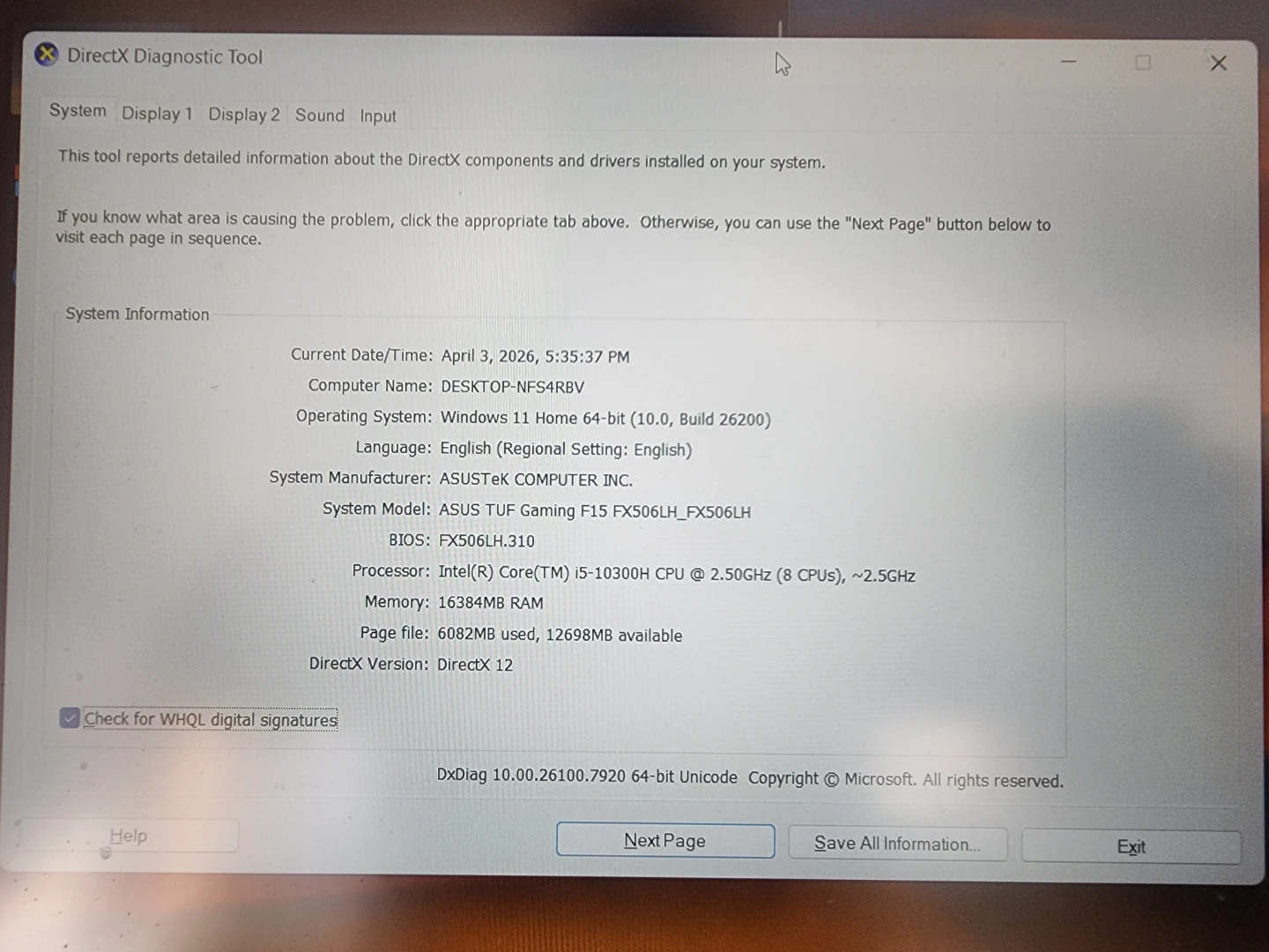 ASUS TUF Gaming F15 Laptop - photo 3