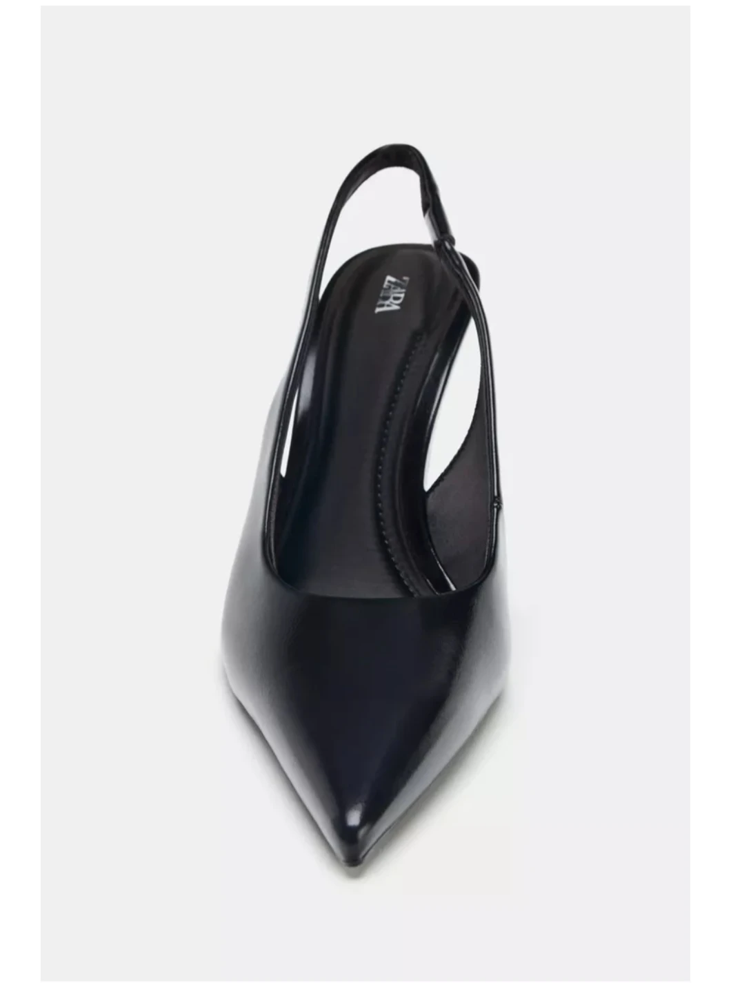 Zara Black Wedge Slingback Heels Size 41 - photo 4