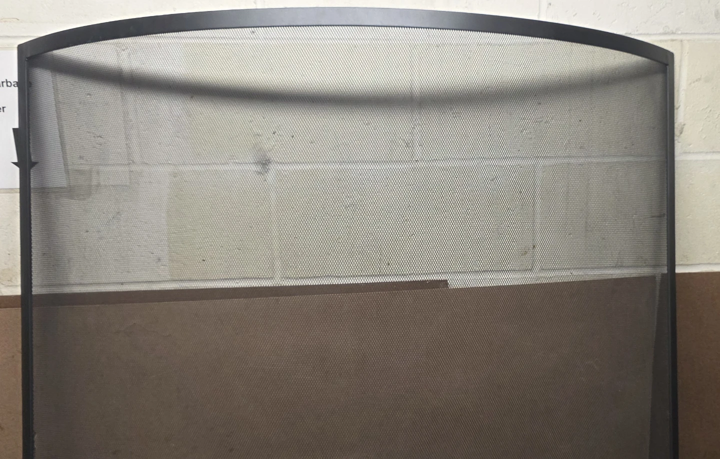 Curved Metal Fireplace Screen