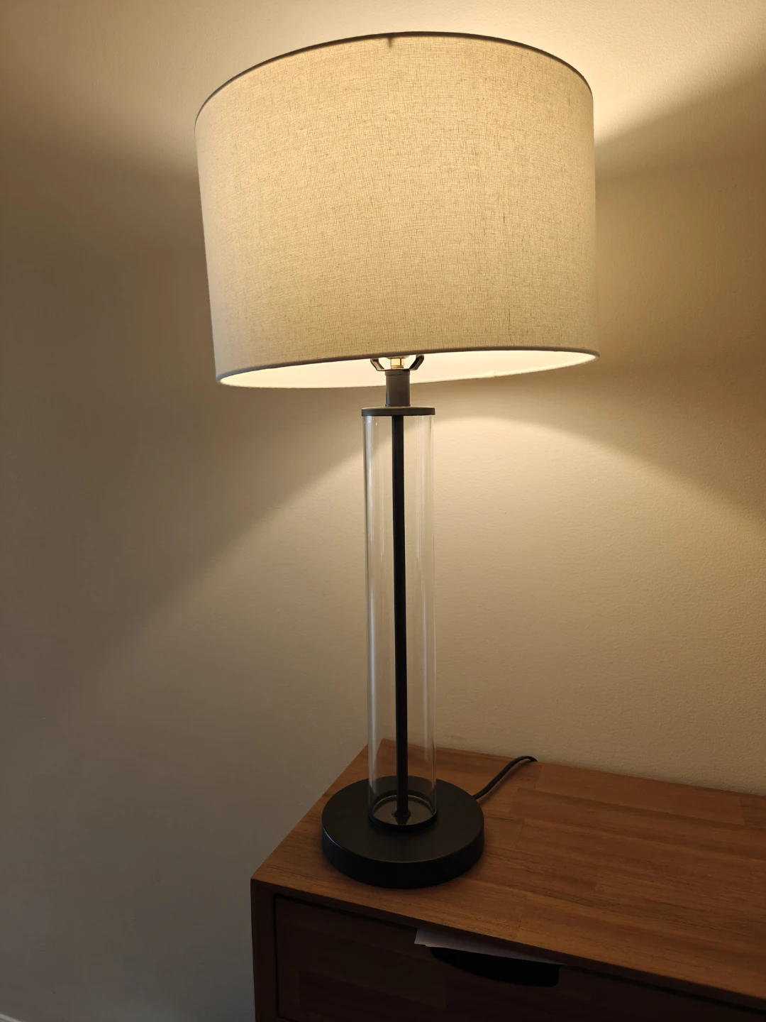 Modern Cylinder Table Lamp with Drum Shade