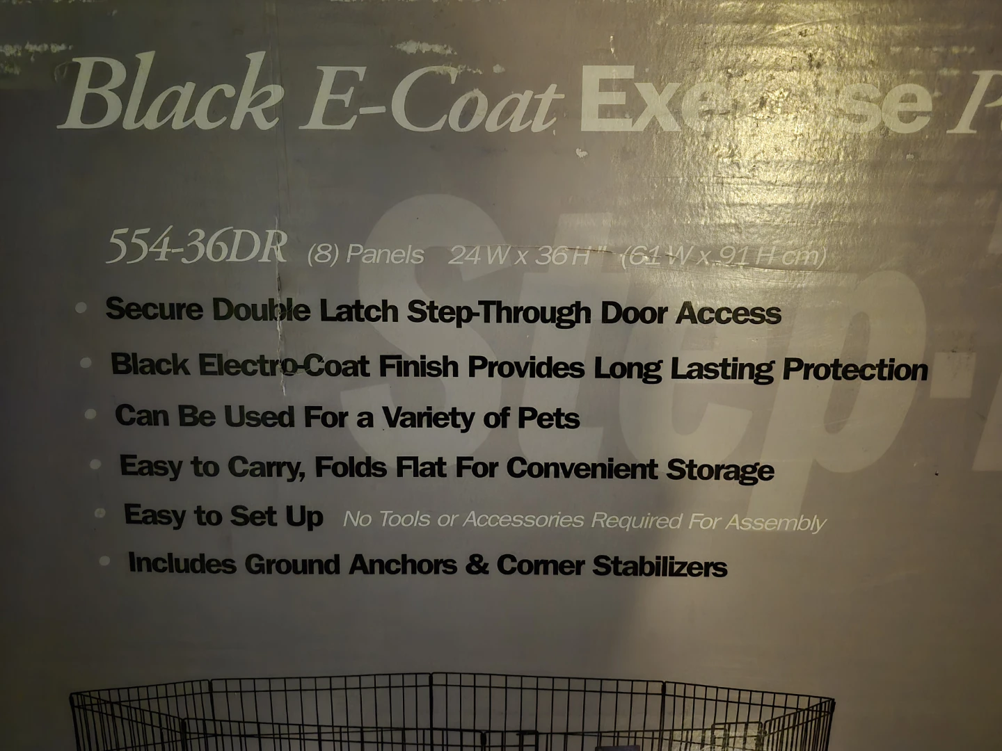 MidWest Black E-Coat Exercise Pen 554-36DR - photo 2