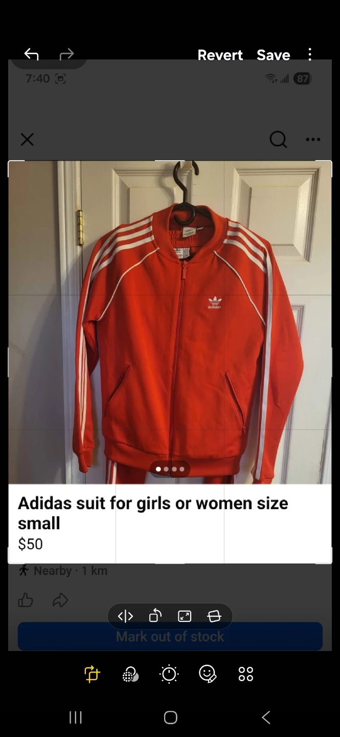 Adidas Tracksuit - Red - Size Small
