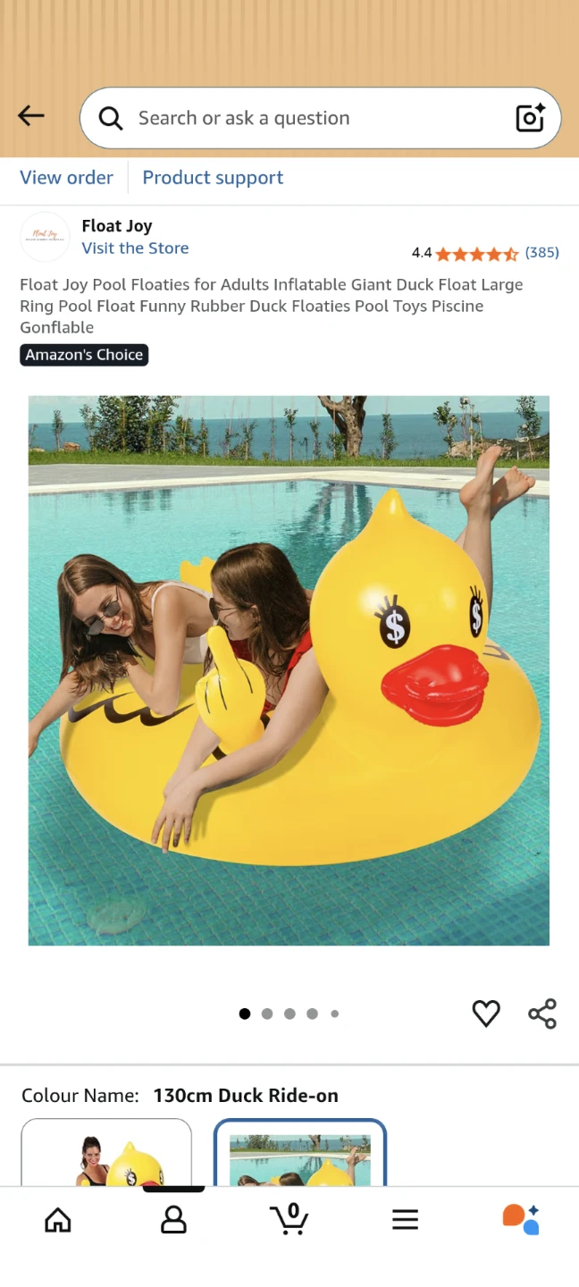 Float Joy Giant Duck Pool Float - 130cm - photo 2