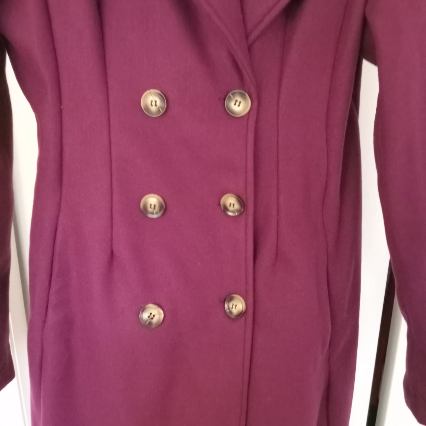 Plum Purple Full Length Top Coat Ladies Medium - photo 3