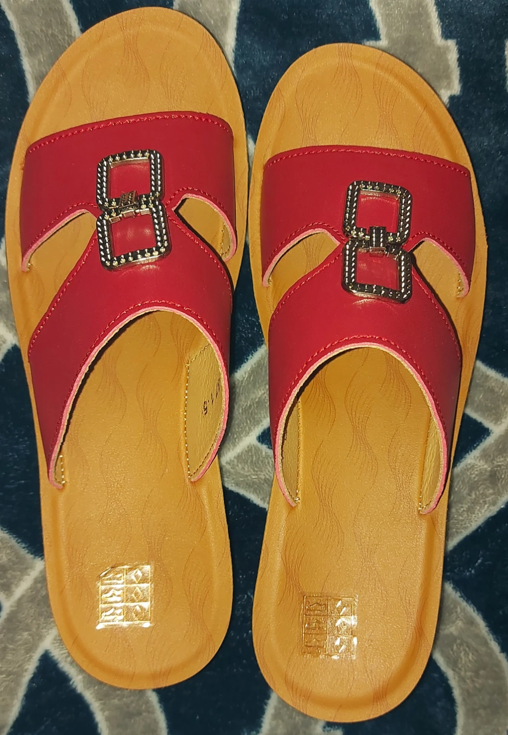 Women's Red Slide Sandals Size 37