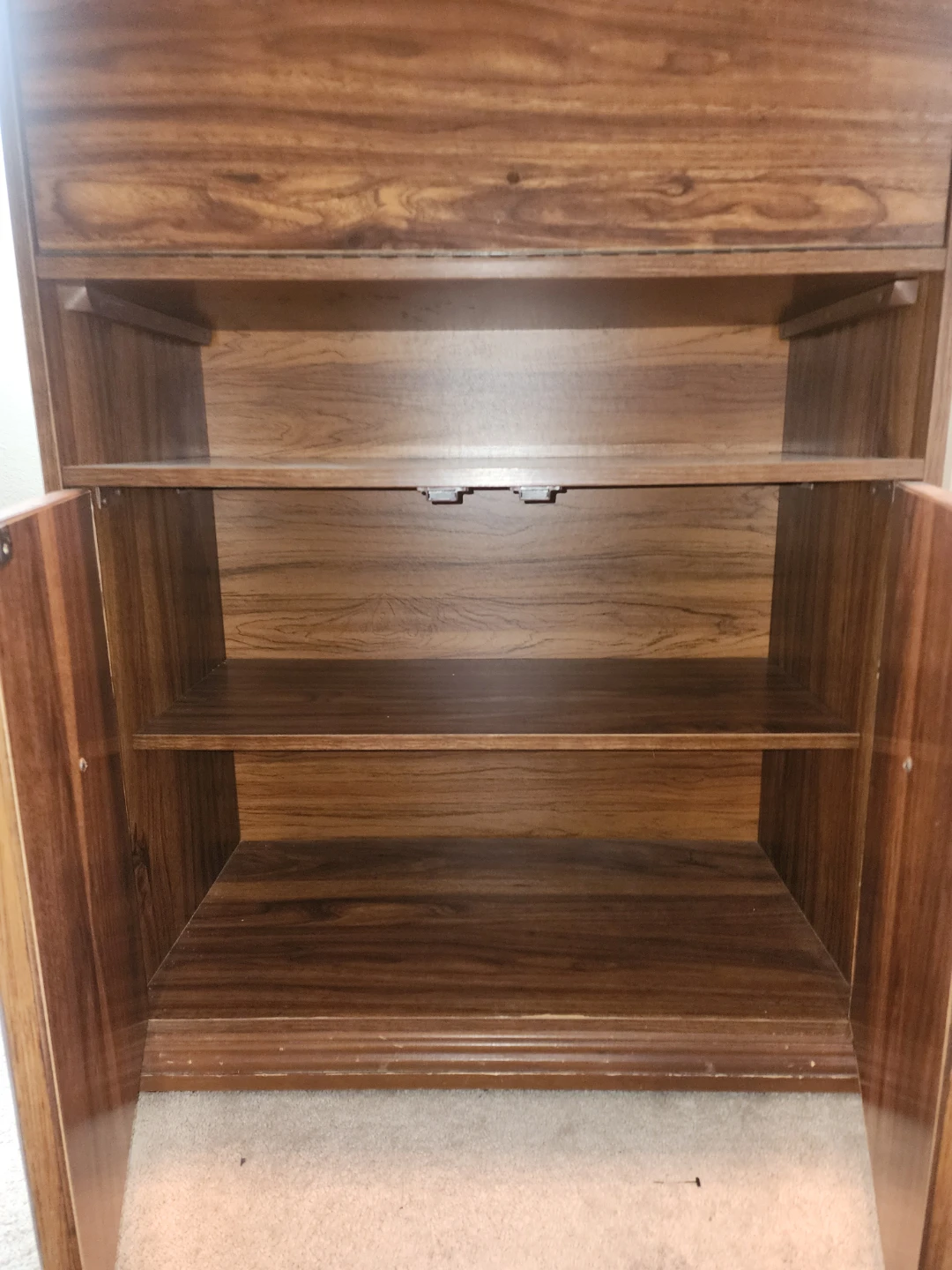 Wooden Secretary Desk with Hutch and Lights - photo 4