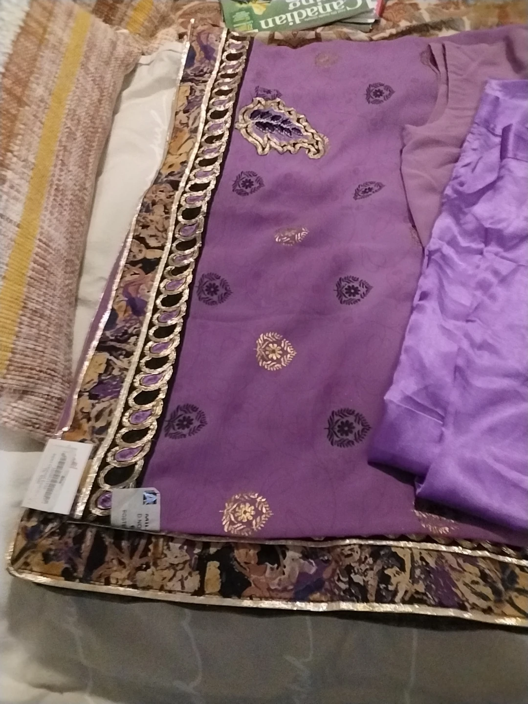 Ladies' Salwar Kameez Set - Teal & Purple