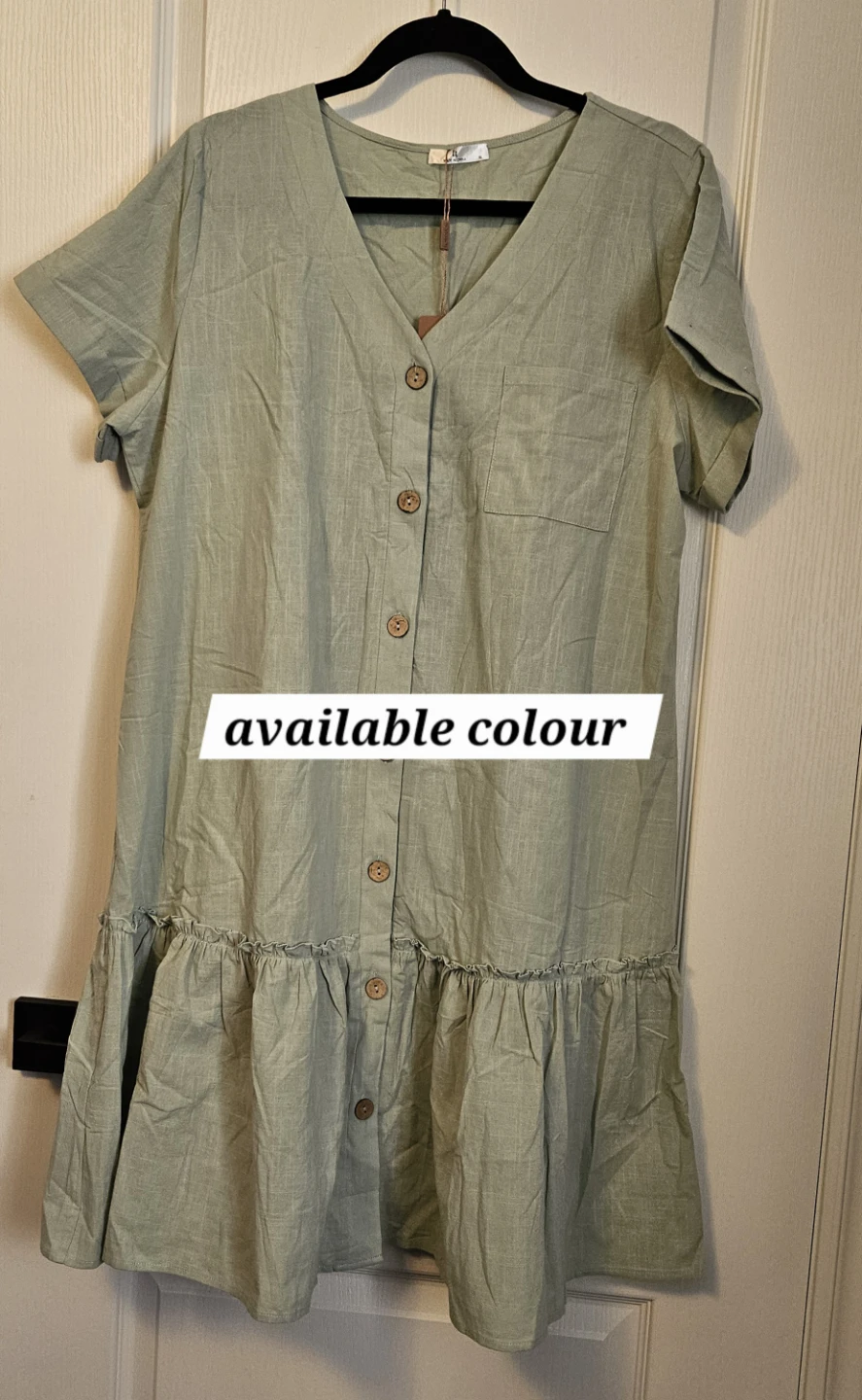 Hotouch Women Button Down Loose Summer Cotton Linen Dress - photo 4