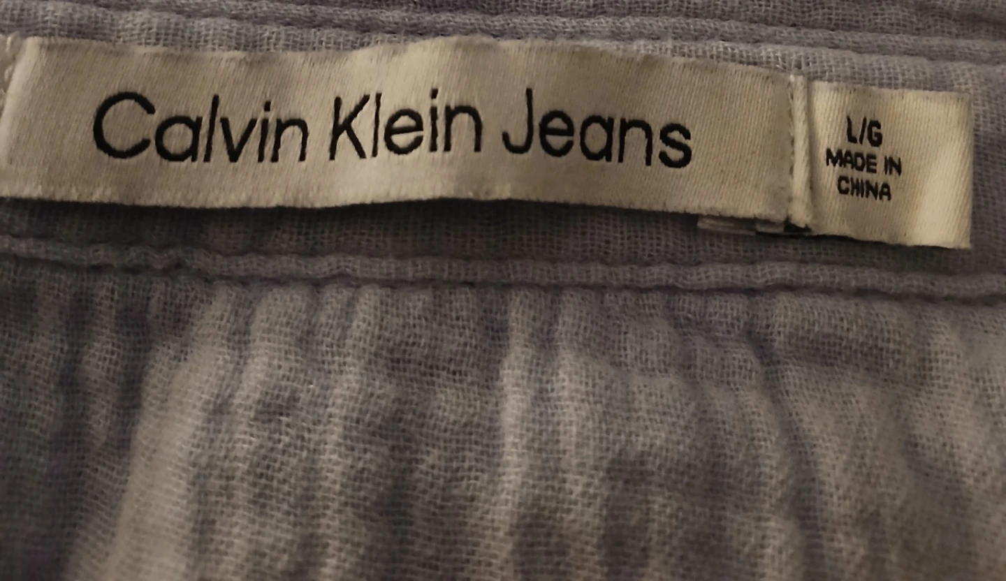 Calvin Klein Jeans Women's Blue Gauze Button-Up Shirt L/G - photo 2