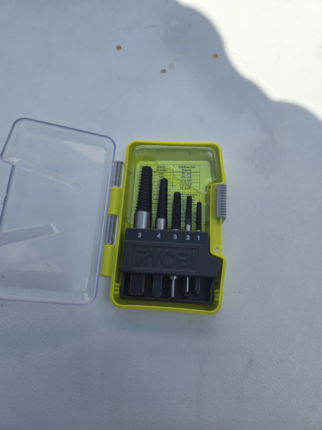 Ryobi Screw Extractor Set