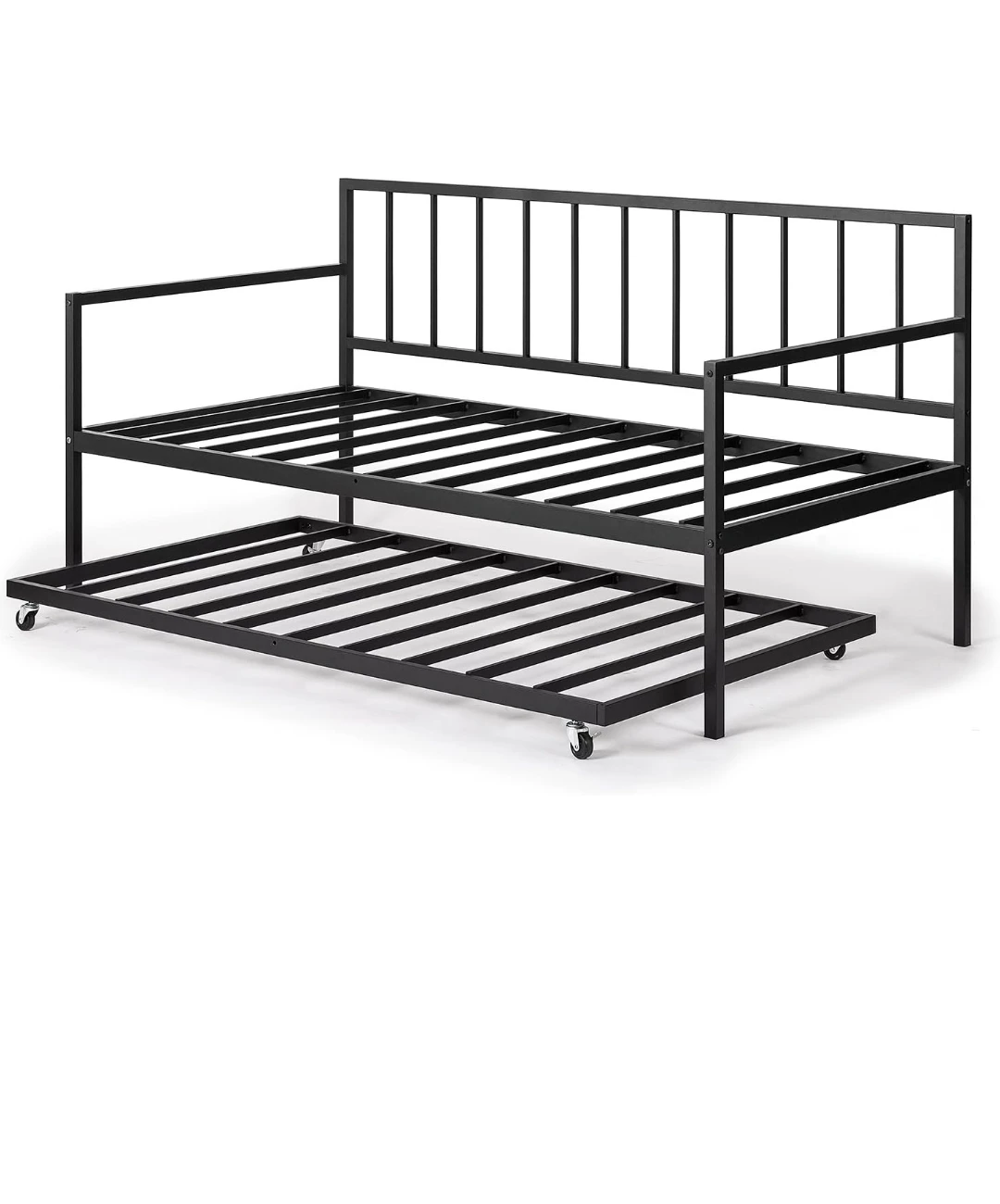 Metal Daybed with Trundle  and Mattress with waterproof cover - photo 4