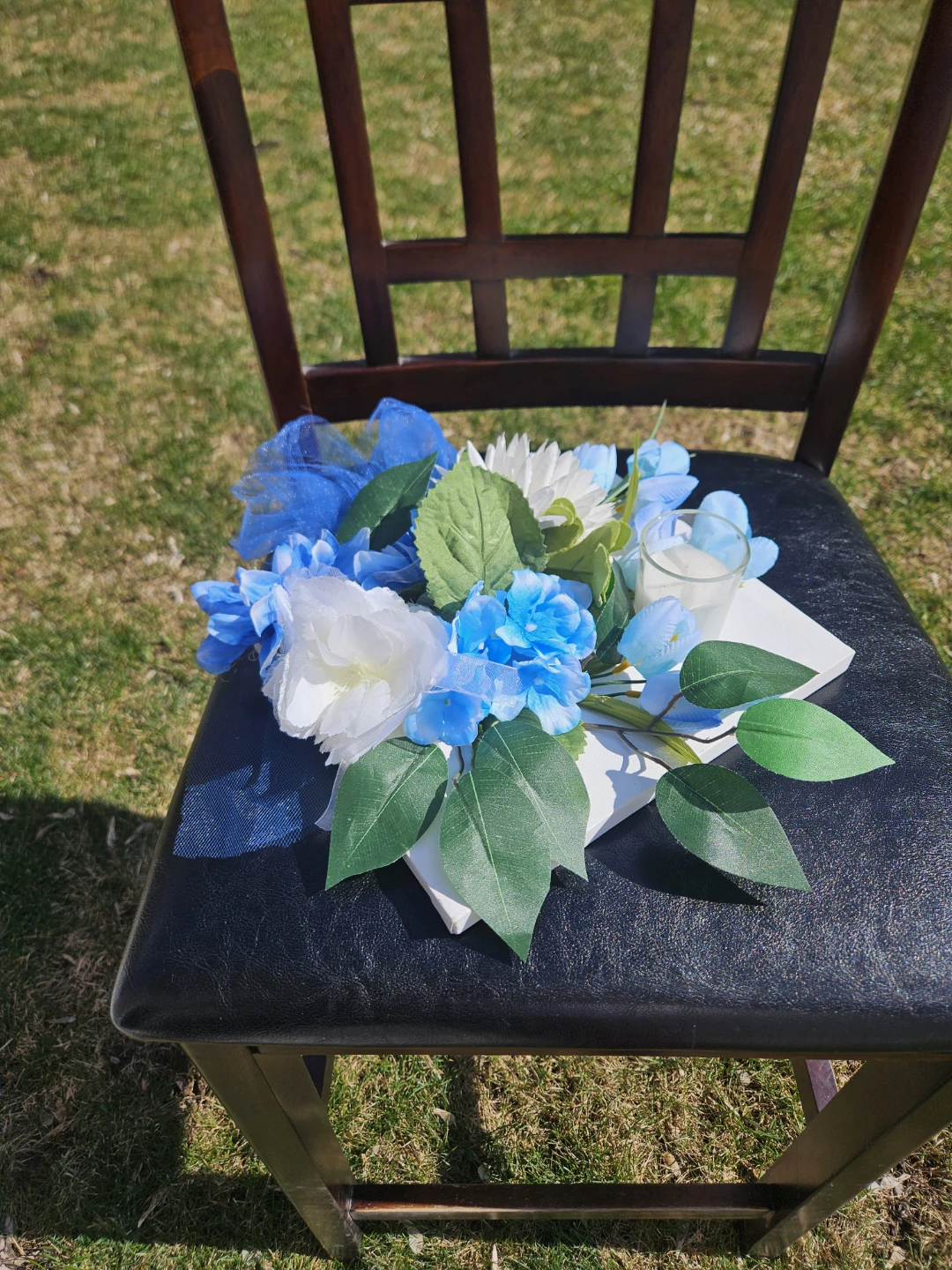 Decorative Candle and Floral Arrangements, $5 each