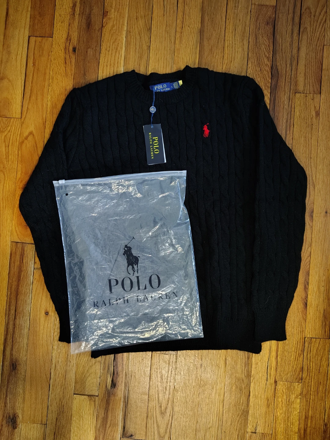 New With Tags Polo Ralph Lauren Sweater Men’s Large Black