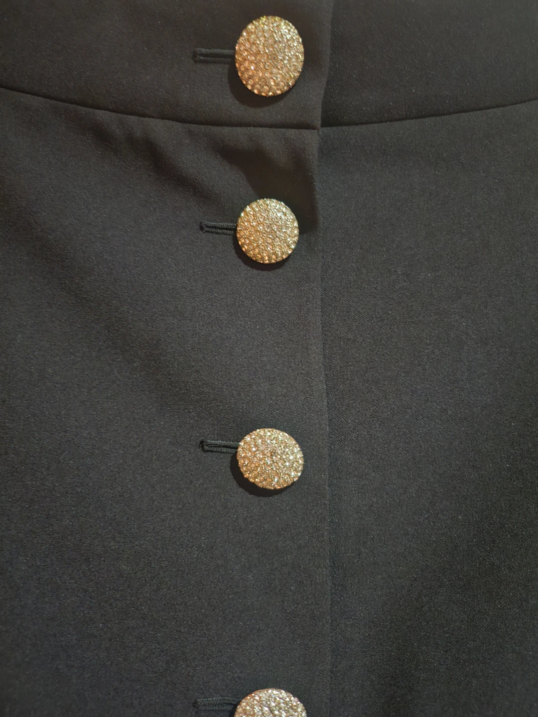 Kate Spade Black Skirt with Embellished Buttons - photo 2