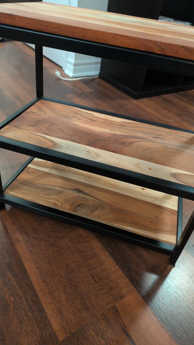 Wood and Metal 3-Tier Shelf Unit - photo 2