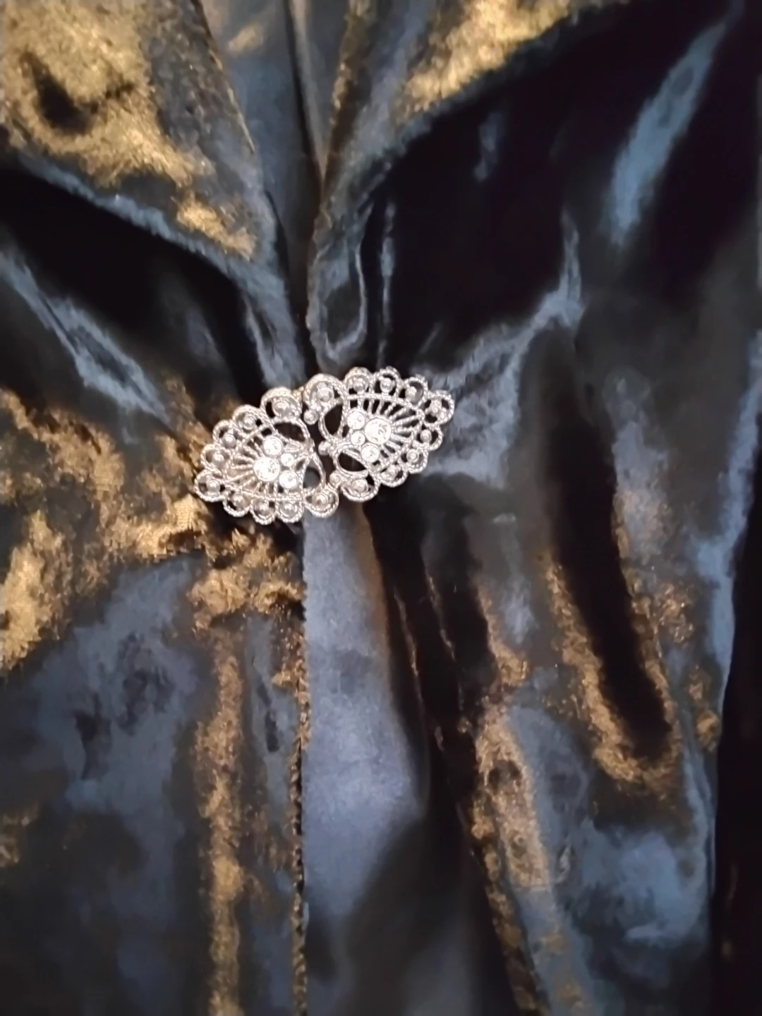 Chueva Black Velvet Faux Fur Jacket - photo 3