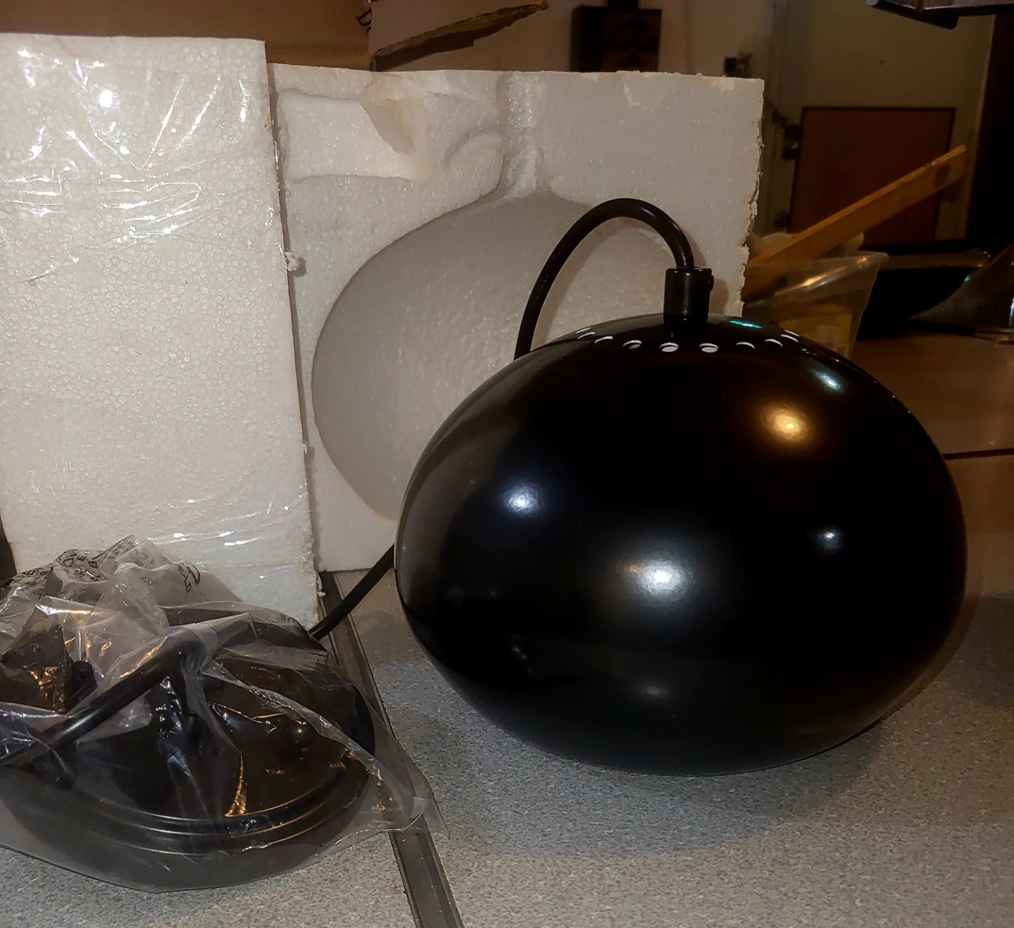Black, Spherical, Pendant Light Fixture -BNIB - photo 2