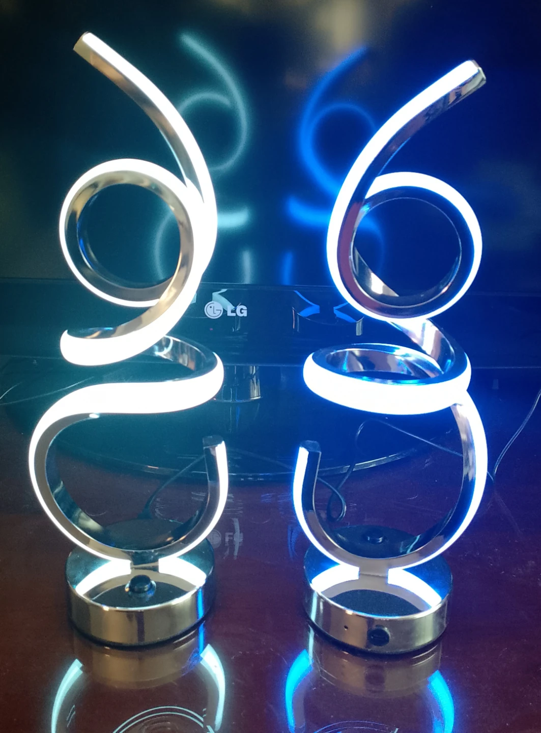 Modern LED Spiral Table Lamps - Set of 2 - photo 5