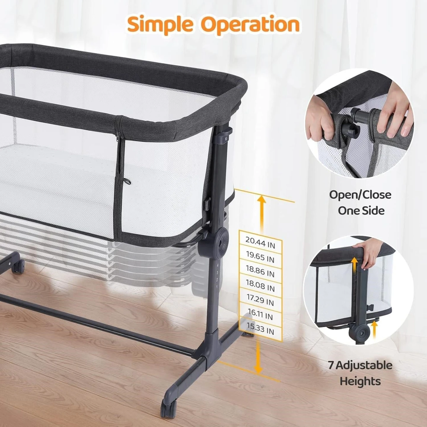 At offer >>Ezbaby Bedside Sleeper Bassinet - photo 2