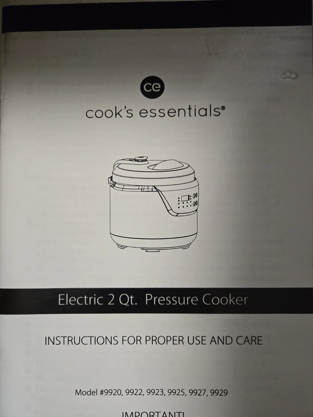 Cook's Essentials Electric 2 Qt. Pressure Cooker