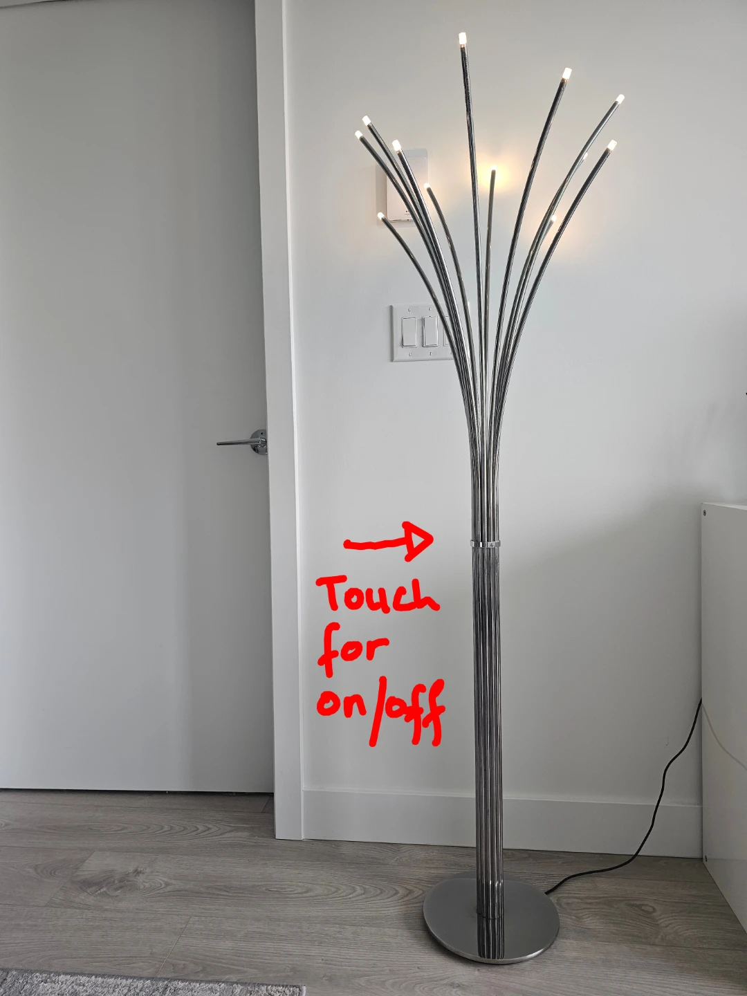 Modern Chrome Floor Lamp