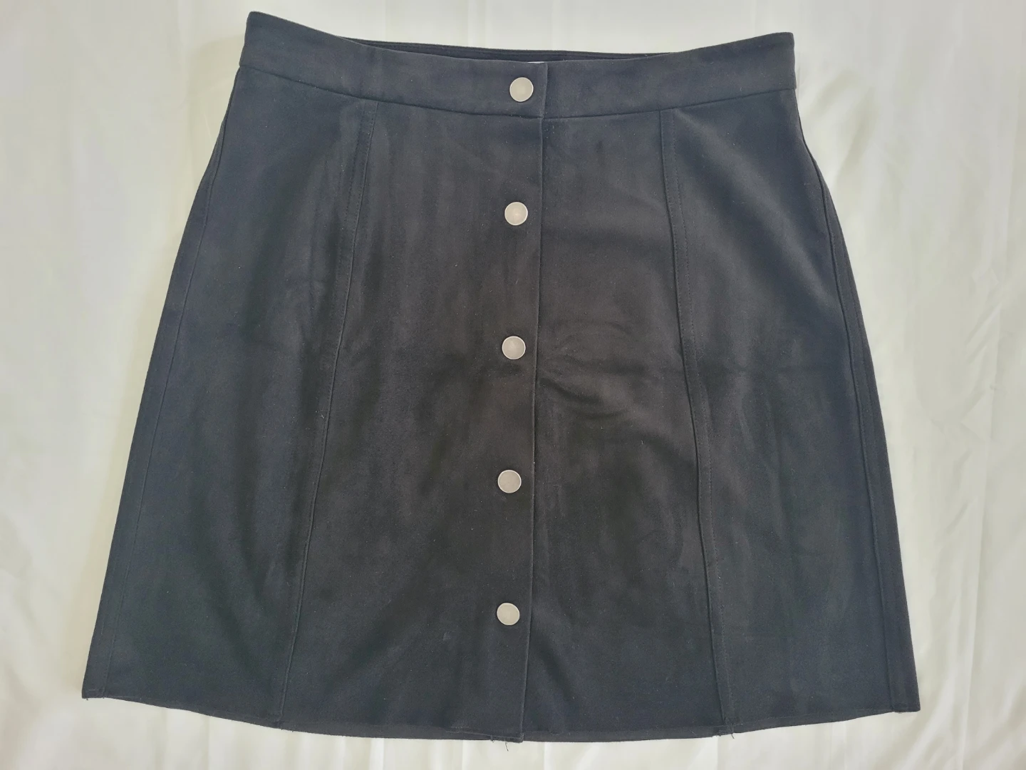 Wilfred Free Black Suede Button-Front Skirt Size 6 - photo 2