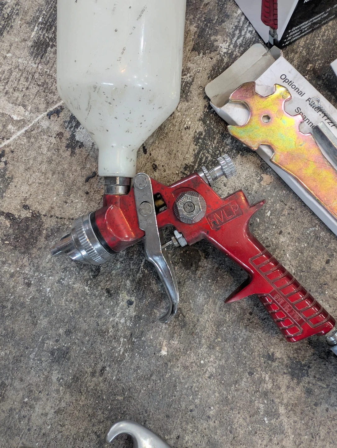Two HVLP Gravity Feed and bottom paint Spray Gun - photo 5