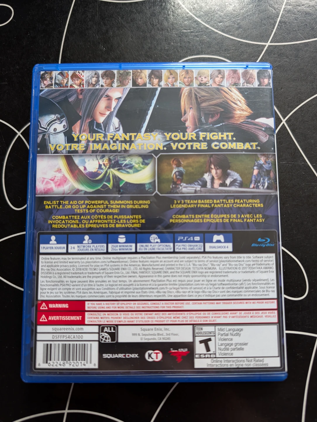Dissidia Final Fantasy NT PS4 game - photo 2