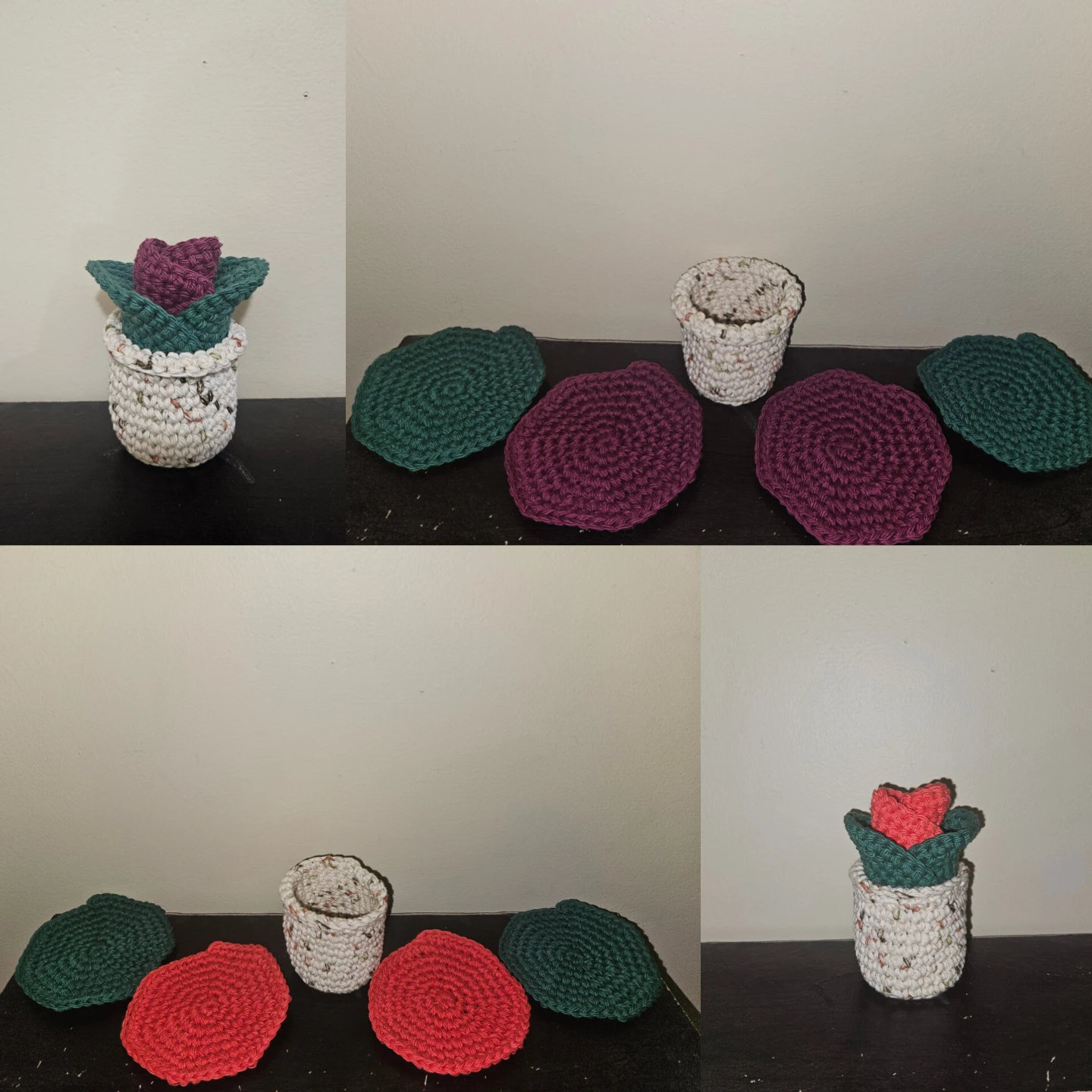 Plant pot and coasters set