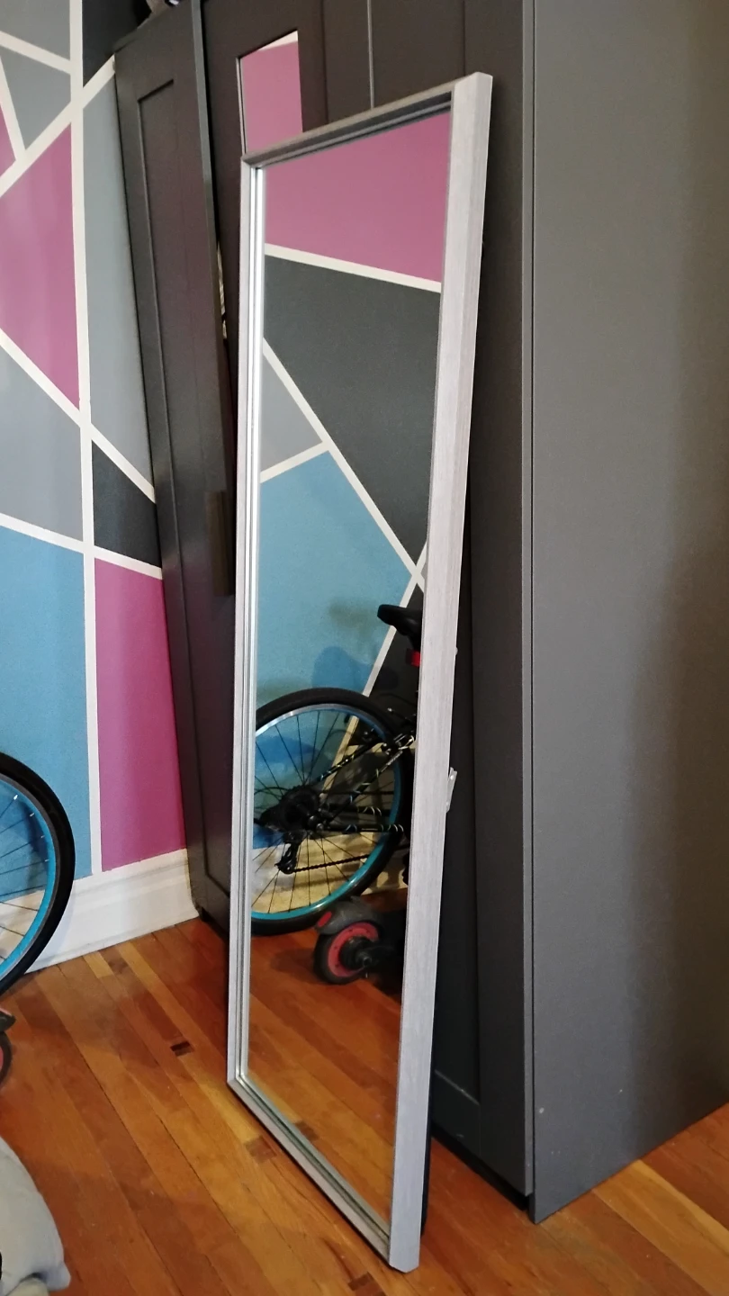 Gray rustic full length mirror